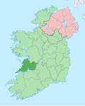 Island of Ireland location map Clare